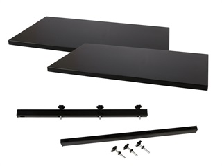 MDF extension plate set 3x95x50cm, black